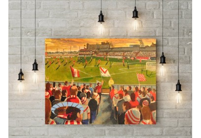 Broomfield Park Stadium Fine Art Canvas - Airdrie FC